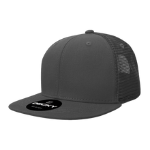 Decky 1052 Blank 6 Panel Trucker Hat, Flat Bill Snapback - 1052