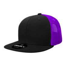 Decky 1052 Blank 6 Panel Trucker Hat, Flat Bill Snapback - 1052