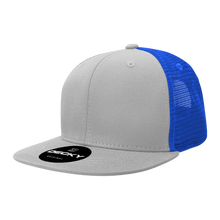 Decky 1052 Blank 6 Panel Trucker Hat, Flat Bill Snapback - 1052