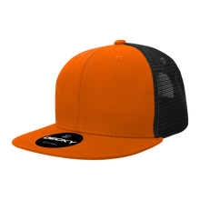 Decky 1052 Blank 6 Panel Trucker Hat, Flat Bill Snapback - 1052