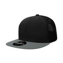 Decky 1052 Blank 6 Panel Trucker Hat, Flat Bill Snapback - 1052