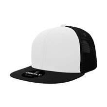 Decky 1052 Blank 6 Panel Trucker Hat, Flat Bill Snapback - 1052