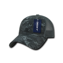 Decky 218 - 6 Panel Low Profile Structured Camo Trucker Hat