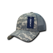 Decky 218 - 6 Panel Low Profile Structured Camo Trucker Hat