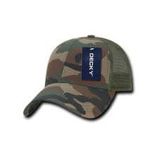 Decky 218 - 6 Panel Low Profile Structured Camo Trucker Hat