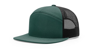 Richardson 168 7-Panel Trucker Hat, Flat Bill SnapbackRichardson 168 7-Panel Trucker Hat, Flat Bill Snapback