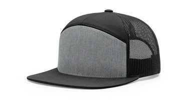 Richardson 168 7-Panel Trucker Hat, Flat Bill SnapbackRichardson 168 7-Panel Trucker Hat, Flat Bill Snapback