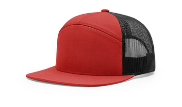 Richardson 168 7-Panel Trucker Hat, Flat Bill SnapbackRichardson 168 7-Panel Trucker Hat, Flat Bill Snapback