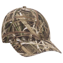 Otto Mossy Oak Camouflage Garment Washed 6 Panel Low Pro Baseball Cap, Camo Dad Hat - 171-1296