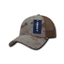 Decky 218 - 6 Panel Low Profile Structured Camo Trucker Hat