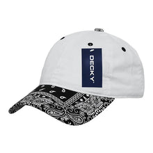 Decky 256 - 6 Panel Low Profile Relaxed Bandanna Bill Dad Hat, Paisley Cap