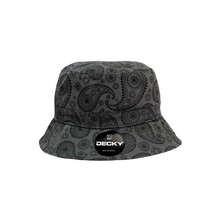 Decky 459 - Relaxed Paisley Bucket Hat, Bandana Pattern Bucket Cap