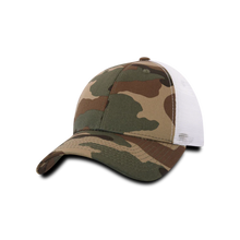 Decky 218 - 6 Panel Low Profile Structured Camo Trucker Hat