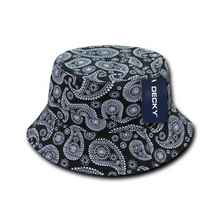 Decky 459 - Relaxed Paisley Bucket Hat, Bandana Pattern Bucket Cap