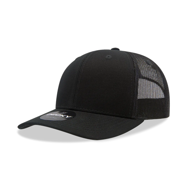 Decky 6021 - Classic Trucker Hat, 6 Panel Mid Profile Trucker Cap