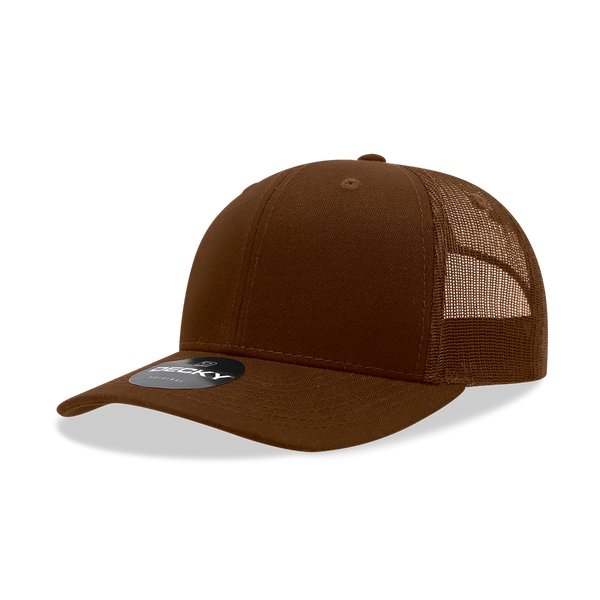 Decky 6021 - Classic Trucker Hat, 6 Panel Mid Profile Trucker Cap