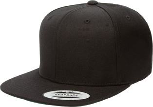 Yupoong 6089M Premium Snapback Hat, Flat Bill Cap - YP Classics