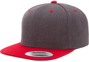 Yupoong 6089MT Premium Snapback Hat, Flat Bill Cap, 2-Tone Colors - YP Classics