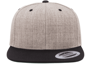 Yupoong 6089MT Premium Snapback Hat, Flat Bill Cap, 2-Tone Colors - YP Classics