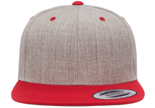 Yupoong 6089MT Premium Snapback Hat, Flat Bill Cap, 2-Tone Colors - YP Classics