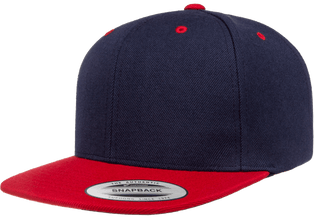 Yupoong 6089MT Premium Snapback Hat, Flat Bill Cap, 2-Tone Colors - YP Classics