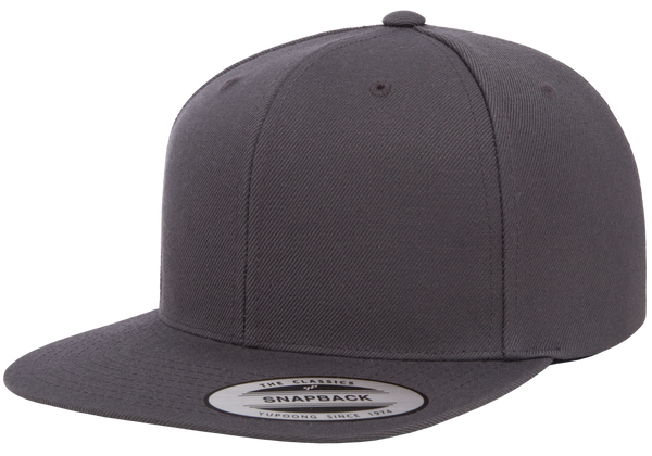 Yupoong 6089M Premium Snapback Hat, Flat Bill Cap - YP Classics