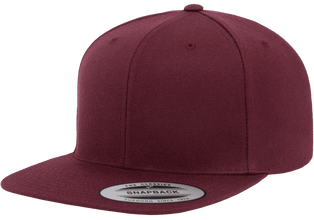 Yupoong 6089M Premium Snapback Hat, Flat Bill Cap - YP Classics