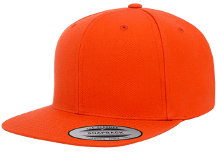 Yupoong 6089M Premium Snapback Hat, Flat Bill Cap - YP Classics