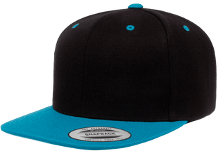 Yupoong 6089MT Premium Snapback Hat, Flat Bill Cap, 2-Tone Colors - YP Classics