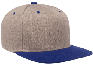 Yupoong 6089MT Premium Snapback Hat, Flat Bill Cap, 2-Tone Colors - YP Classics