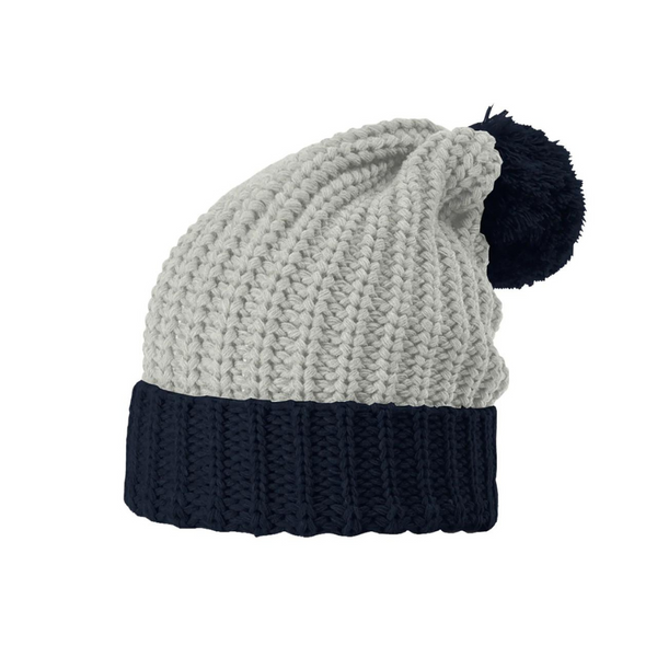 Richardson 143 - Chunky Cable Knit Beanie with Cuff & Pom - 143R