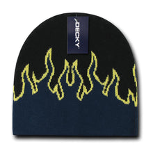 Decky 9055 - Youth Fire Beanie, Kids Flame Knit Cap