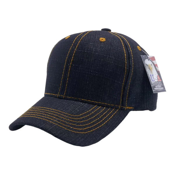 Pit Bull PB128D Hook and Loop Backstrap Denim Curved Baseball Cap