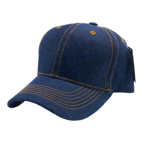 Pit Bull PB128D Hook and Loop Backstrap Denim Curved Baseball Cap