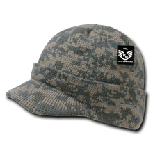 Camo Beanie Jeep Knit Watch Cap Visor GI Military Camouflage - Rapid Dominance R604