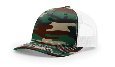 Richardson 112PFP Printed Five Panel Trucker Hat Camo Cap - 112 PFP