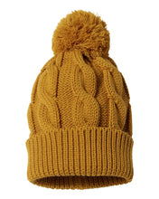 Richardson 141 - Chunk Twist Knit Beanie with Cuff & Pom - 141