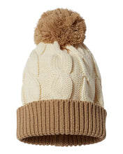 Richardson 141 - Chunk Twist Knit Beanie with Cuff & Pom - 141