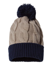 Richardson 141 - Chunk Twist Knit Beanie with Cuff & Pom - 141