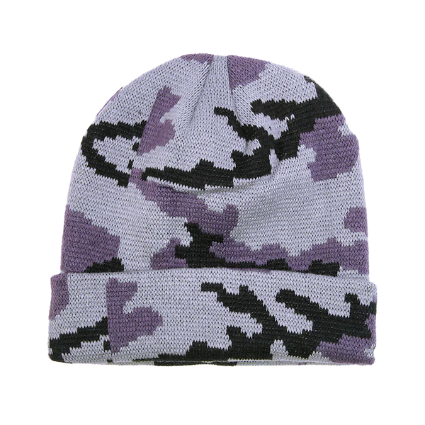 Decky 8030 - Camo Long Beanie, Camouflage Knit Beanie Cap