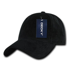 Decky 231 - 6 Panel Low Profile Structured Corduroy Cap