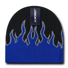 Decky 9055 - Youth Fire Beanie, Kids Flame Knit Cap