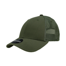 Decky 214 - 6 Panel Low Profile Structured Cotton Trucker Hat, Mesh Golf Cap